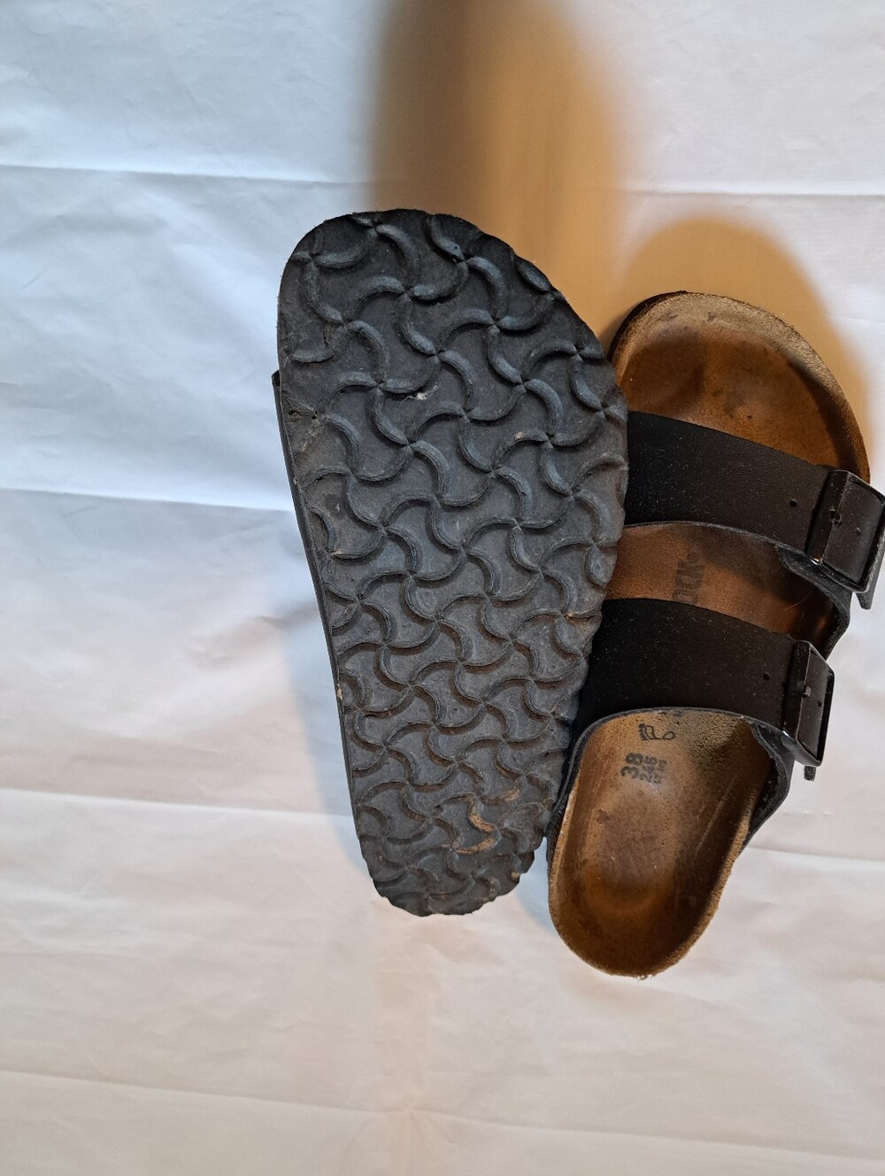 Black Double-Strap Birkenstock Slide Sandals - Picture 4 of 6
